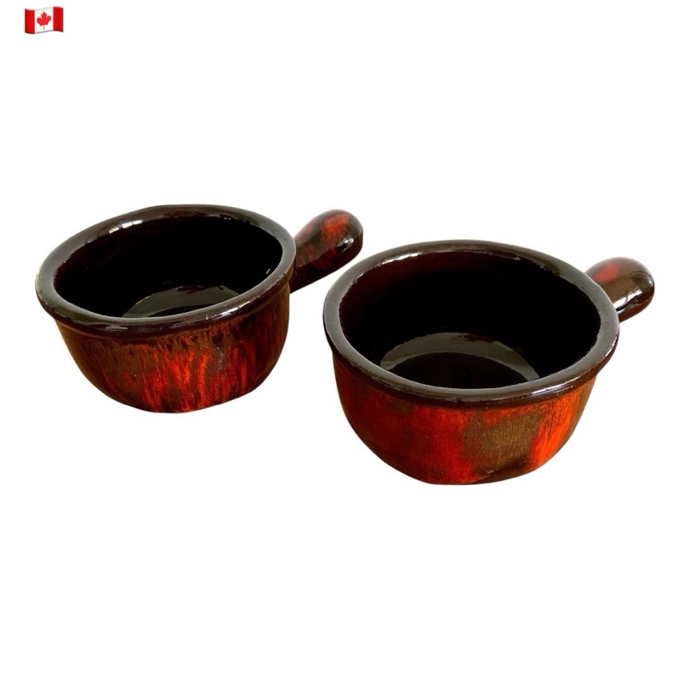 Mid-century Evangeline pottery handled bowls 🇨🇦